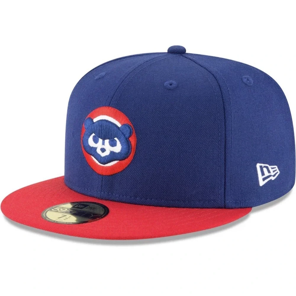 Chicago Cubs New Era‎ Cooperstown Collection Wool 59FIFTY Fitted Hat Size 7 1/8